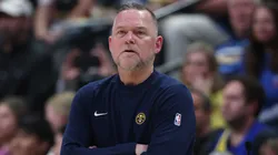 Head coach Michael Malone of the Denver Nuggets directs his team against the Portland Trail Blazers in the first quarter at Ball Arena on February 10, 2025 in Denver, Colorado.