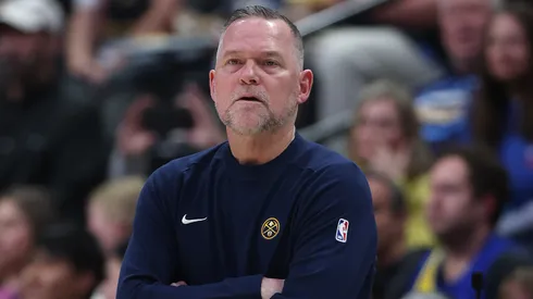 Head coach Michael Malone of the Denver Nuggets directs his team against the Portland Trail Blazers in the first quarter at Ball Arena on February 10, 2025 in Denver, Colorado.