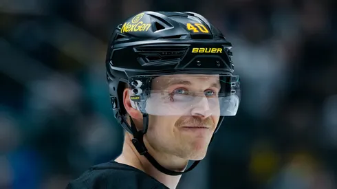 Elias Pettersson at Rogers Arena in Vancouver, British Columbia, Canada.