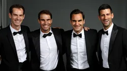 L-R: Andy Murray, Rafael Nadal Roger Federer and Novak Djokovic
