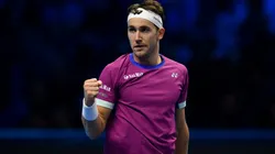 Casper Ruud reacts against Jaume Munar in their First Round match of the 2025 Australian Open.