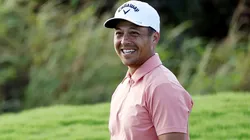 Xander Schauffele of the United States reacts on the 3rd fairway prior to the The Sentry 2025 at Plantation Course at Kapalua Golf Club on December 31, 2024.