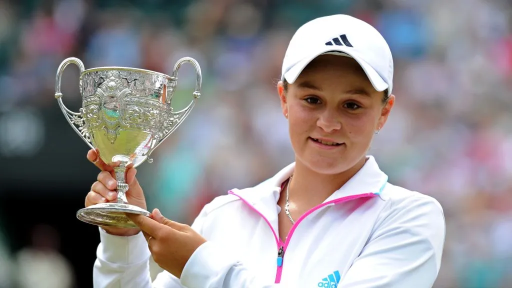 Ashleigh Barty won the Wimbledon Girls’ tournament at 15 years old (Michael Regan/Getty Images)