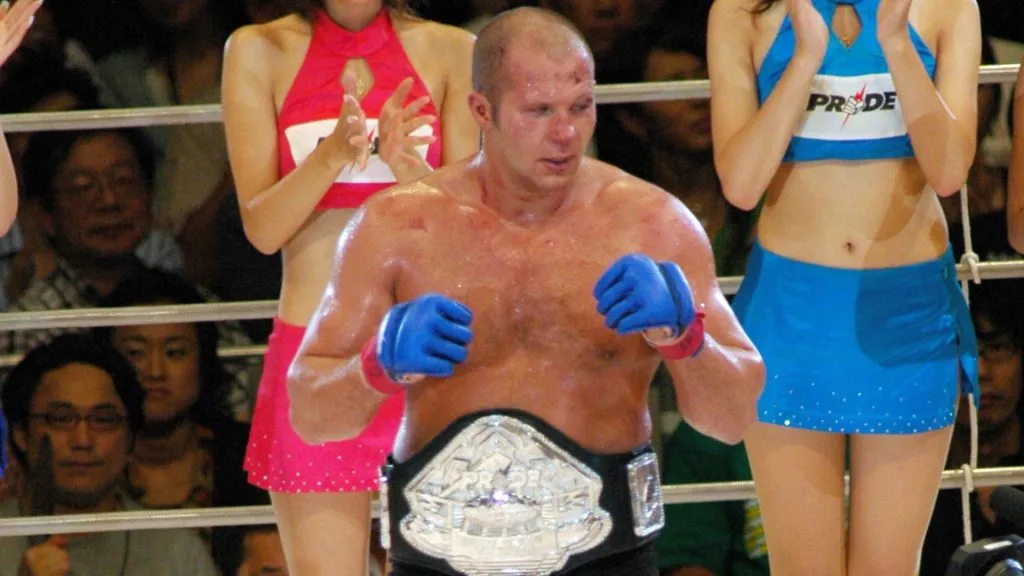 Emelianenko Fedor, the Winner of the PRIDE Heavy Weight Title Match in 2005. (Source: Tomokazu Tazawa/Getty Images)