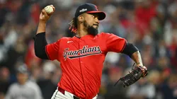 Emmanuel Clase #48 of the Cleveland Guardians.