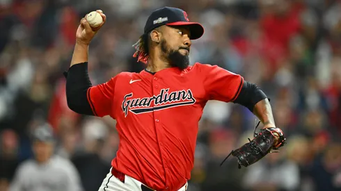 Emmanuel Clase #48 of the Cleveland Guardians.