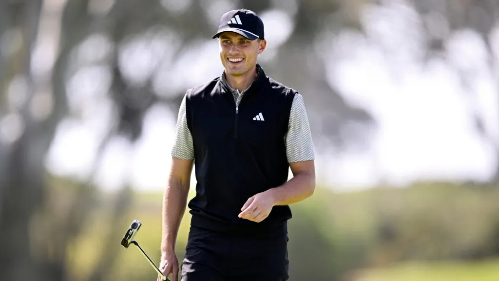 Ludvig Åberg of Sweden walks to the sixth green during the third round of The Genesis Invitational 2025 at Torrey Pines Golf Course on February 15, 2025. (Source: Orlando Ramirez/Getty Images)