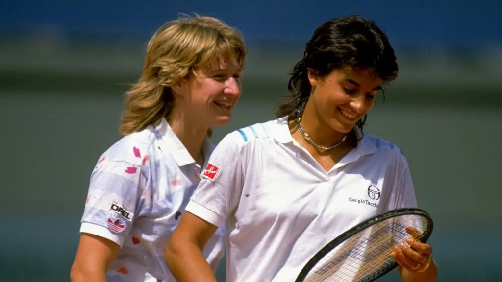 Graf and Sabatini played doubles together (Allsport UK /Allsport)