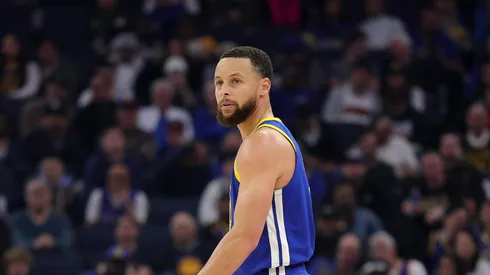 Stephen Curry #30 of the Golden State Warriors stands on the court during the first half of their game against the Portland Trail Blazers