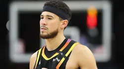 Devin Booker #1 of the Phoenix Suns during the second half of the NBA game at Footprint Center