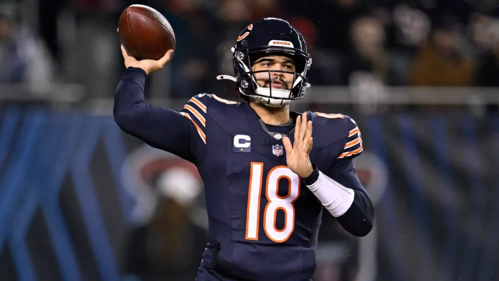 Caleb Williams #18 of the Chicago Bears throws a pass against the Seattle Seahawks during the second quarter at Soldier Field on December 26, 2024. (Source: Quinn Harris/Getty Images)