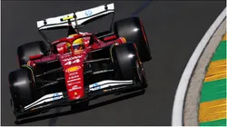 Lewis Hamilton driving the Scuderia Ferrari