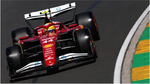 Lewis Hamilton driving the Scuderia Ferrari