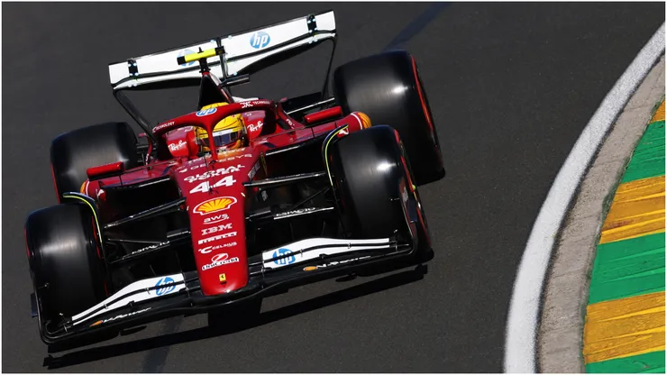 Lewis Hamilton driving the Scuderia Ferrari