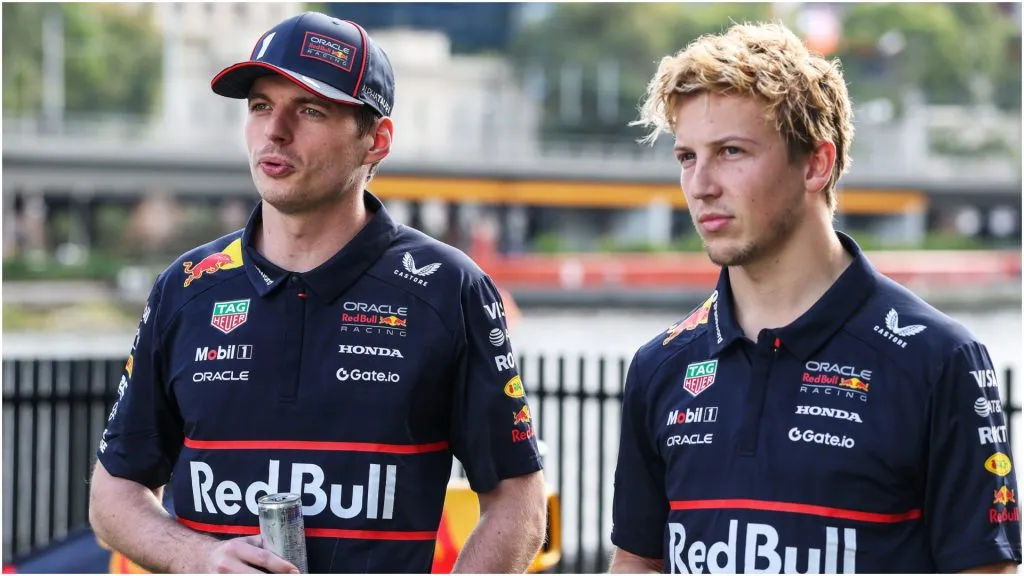 Max Verstappen and Liam Lawson of Red Bull – Mark Thompson/Getty Images