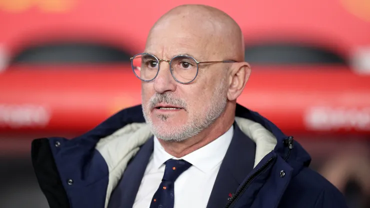 Luis de la Fuente, Head Coach of Spain, looks on prior to the UEFA EURO 2024 European qualifier match between Spain and Georgia.