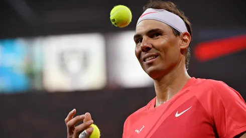 Rafael Nadal competes in The Netflix Slam, a live Netflix Sports event at the MGM Resorts.