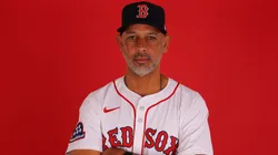 Manager Alex Cora #13 of the Boston Red Sox poses for a portrait during photo day at JetBlue Park at Fenway South on February 18, 2025 in Fort Myers, Florida.