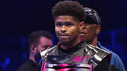 Shakur Stevenson looks on prior to the WBC World Lightweight Title fight between Shakur Stevenson and Josh Padley as part of Beterbiev v Bivol 2: The Last Crescendo at Kingdom Arena on February 22, 2025 in Riyadh, Saudi Arabia.