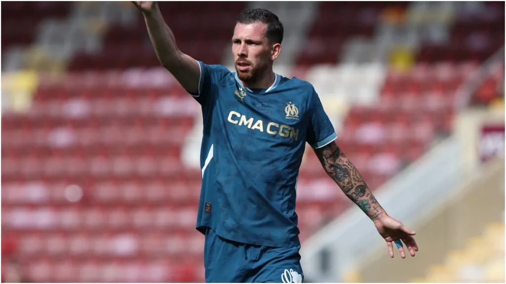 Pierre-Emile Hojbjerg of Olympique Marseille – Nigel Roddis/Getty Images