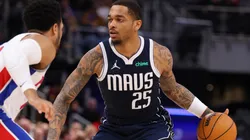 P.J. Washington #25 of the Dallas Mavericks plays against the Detroit Pistons at Little Caesars Arena on January 31, 2025 in Detroit, Michigan.