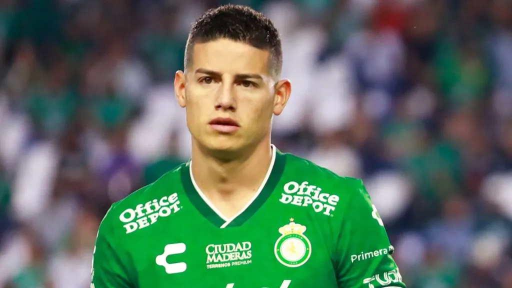 James Rodriguez of Leon looks on prior to the 8th round match between Leon and Tigres UANL as part of the Torneo Clausura 2025 Liga MX at Leon Stadium on February 22, 2025. (Source: Leopoldo Smith/Getty Images)