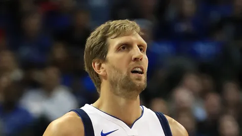 Dirk Nowitzki #41 of the Dallas Mavericks at American Airlines Center