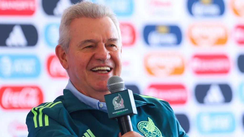 Head coach Javier Aguirre of Mexican National Team smiles during a press conference at CAR on March 04, 2025. (Source: Agustin Cuevas/Getty Images)