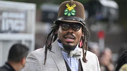 Cam Newton attends ESPN First Take at Clark Atlanta University and Morehouse College on November 08, 2024 in Atlanta, Georgia.