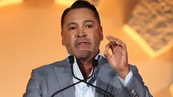 Oscar De La Hoya looks on during the press conference as part of the Riyadh Season - Latino Night on November 14, 2024 in Riyadh, Saudi Arabia.
