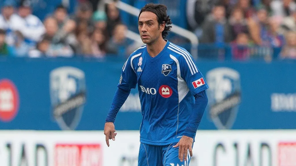 Alessandro Nesta #14 of the Montreal Impact controls the ball against the New England Revolution during the MLS match at Saputo Stadium on October 27, 2012. (Source: Francois Laplante/FreestylePhoto/Getty Images)