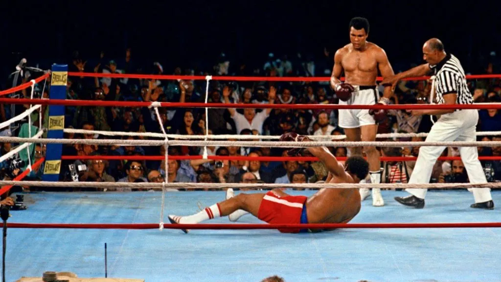 George Foreman vs. Muhammad Ali (Source: @jeremykuoo)