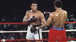 George Foreman vs. Muhammad Ali in 1974.
