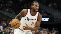 Kawhi Leonard #2 of the LA Clippers handles the ball during a game against the Milwaukee Bucks at Fiserv Forum on February 20, 2025 in Milwaukee, Wisconsin.