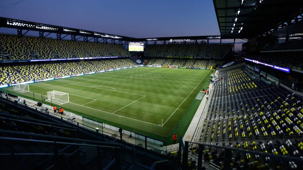 A general view of Geodis Park before the MLS match between Nashville SC and New England Revolution at GEODIS Park on February 22, 2025. (Source: Johnnie Izquierdo/Getty Images)