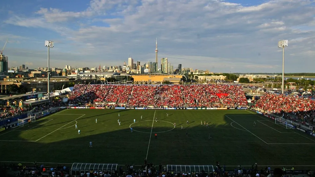 Fans attend the 2008 Pepsi MLS All-Star Game between the MLS All-Stars and West Ham United at BMO Field July 24, 2008. (Source: Mike Lawrie/Getty Images)