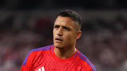 Alexis Sanchez of Chile reacts during the CONMEBOL Copa America 2024 Group A match between Peru and Chile