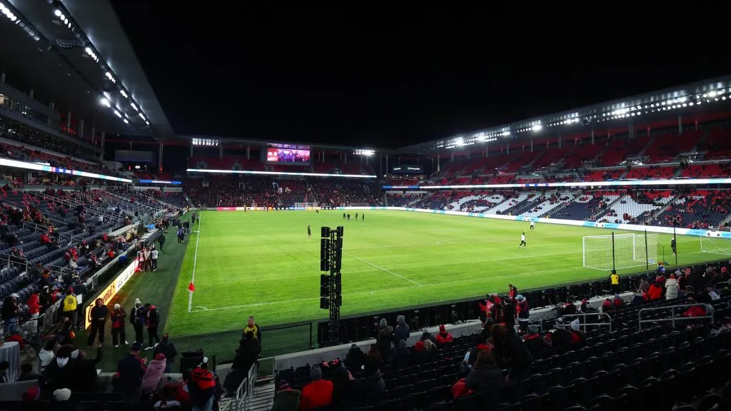 A general view inside the stadium during the MLS match between St. Louis City SC and Colorado Rapids at Energizer Park on February 22, 2025. (Source: Dilip Vishwanat/Getty Images)