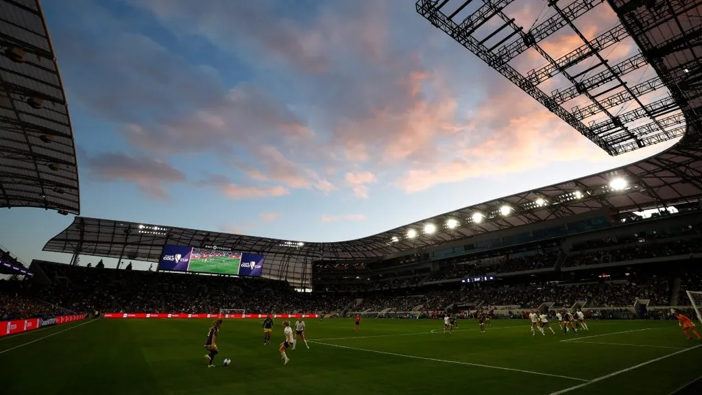 A general view of play between the United States and Columbia in the first half during the quarterfinals of 2024 Concacaf W Gold Cup at BMO Stadium on March 03, 2024. (Source: Ronald Martinez/Getty Images)