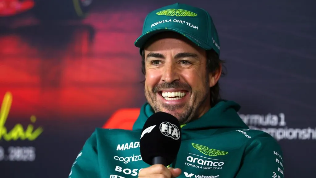 Fernando Alonso of Spain and Aston Martin F1 Team in the Drivers Press Conference during previews ahead of the F1 Grand Prix of China at Shanghai International Circuit on March 20, 2025. (Source: Clive Rose/Getty Images)