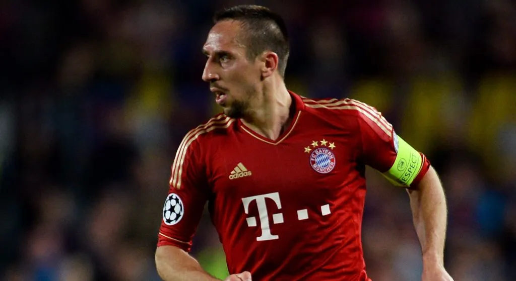 Franck Ribery of Munich runs with the ball during the UEFA Champions League semi final second leg match between Barcelona and FC Bayern Muenchen at Nou Camp on May 1, 2013 in Barcelona, Spain.