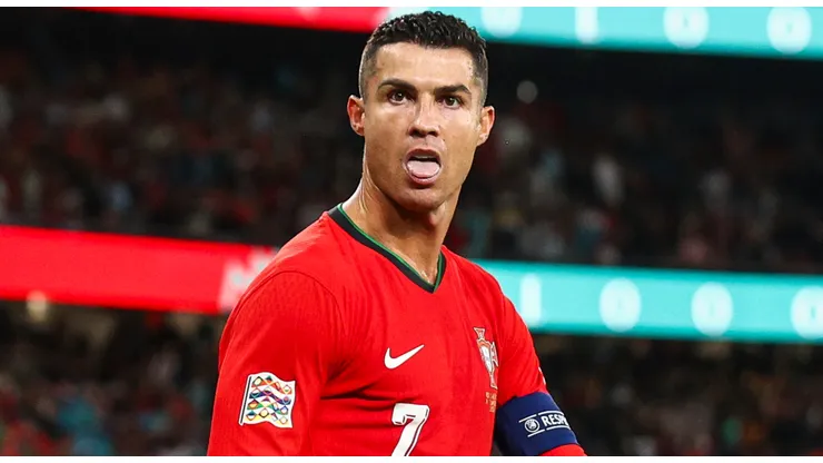 Cristiano Ronaldo of Portugal celebrates after scoring Portugal's second goal during the UEFA Nations League 2024/25 League A Group A1 match between Portugal and Scotland at Estadio da Luz on September 8, 2024 in Lisbon, Portugal.