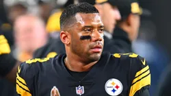 Russell Wilson #3 of the Pittsburgh Steelers walks the sidelines during the first quarter against the New York Giants at Acrisure Stadium on October 28, 2024 in Pittsburgh, Pennsylvania.