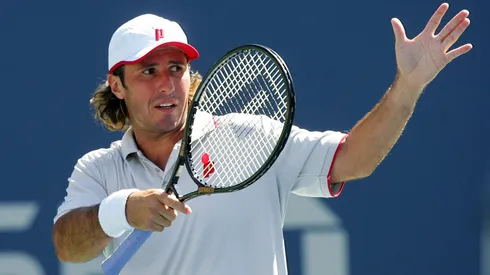 Vincent Spadea of the United States looks on while playing against Marat Safin of Russia during Day 2 of the 2008 U.S. Open at the USTA Billie Jean King National Tennis Center on August 26, 2008 in the Flushing neighborhood of the Queens borough of New York City.