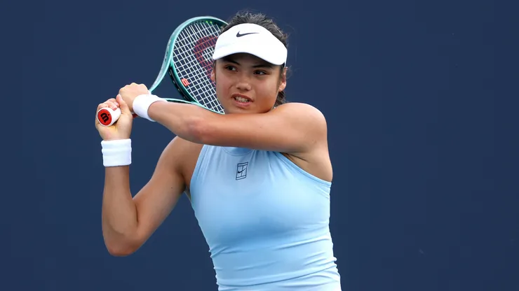 Emma Raducanu during the 2025 Miami Open