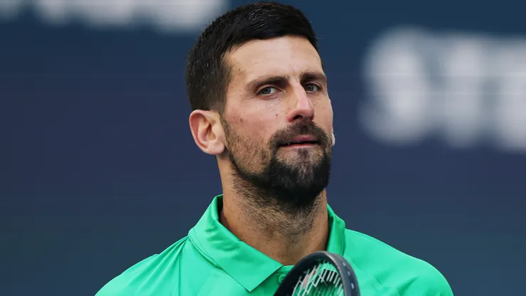Novak Djokovic during the 2025 Miami Open