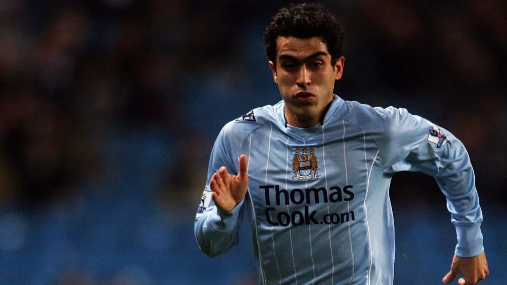 Nery Castillo of Manchester City in action during the FA Cup sponsored by E.ON 3rd round replay match in 2008. (Source: Laurence Griffiths/Getty Images)