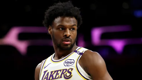 Bronny James #9 of the Los Angeles Lakers.