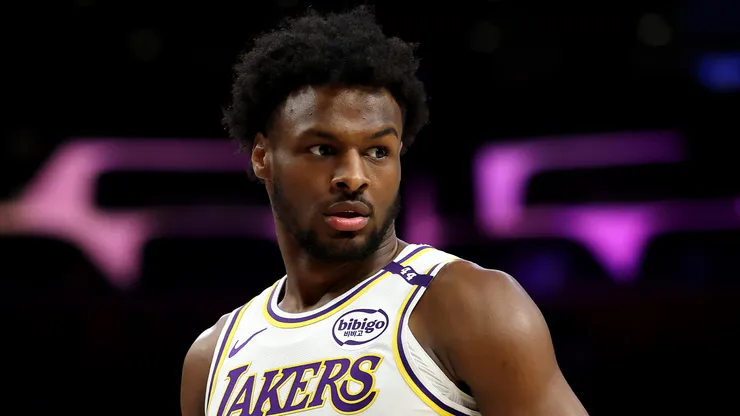 Bronny James #9 of the Los Angeles Lakers.