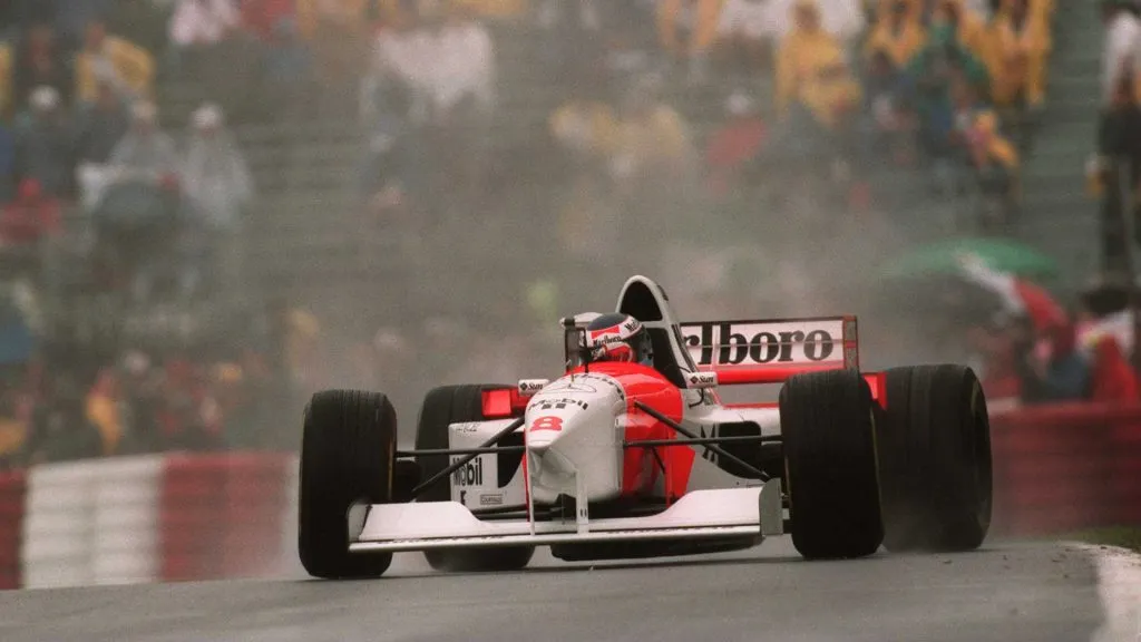 Hakkinen during the 1995 Canadian Grand Prix (Mike Powell/ALLSPORT)